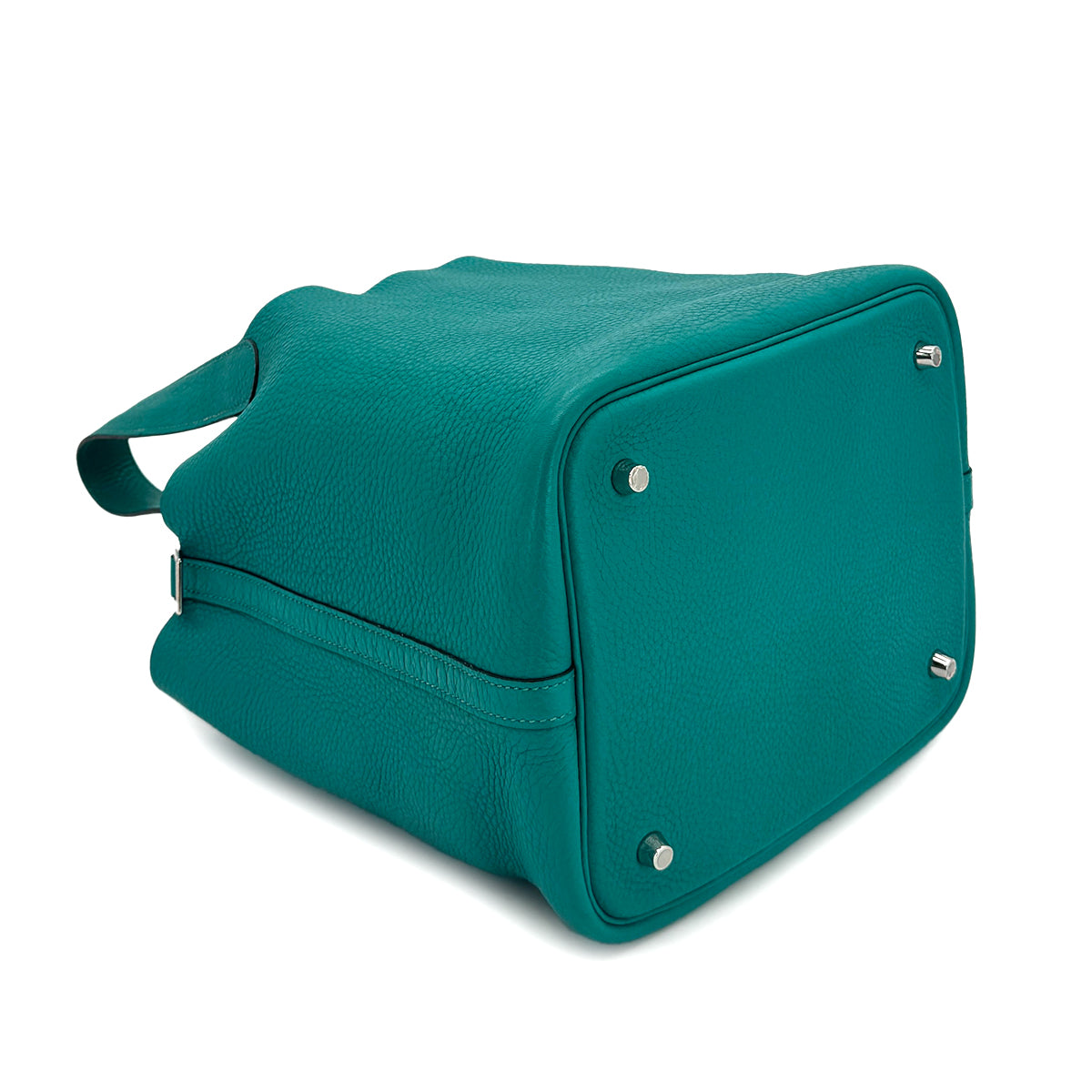 HERMES PICOTIN LOCK MM BLUE PAON TAURILLON CLEMENCE HAND BAG X SHW 90299818