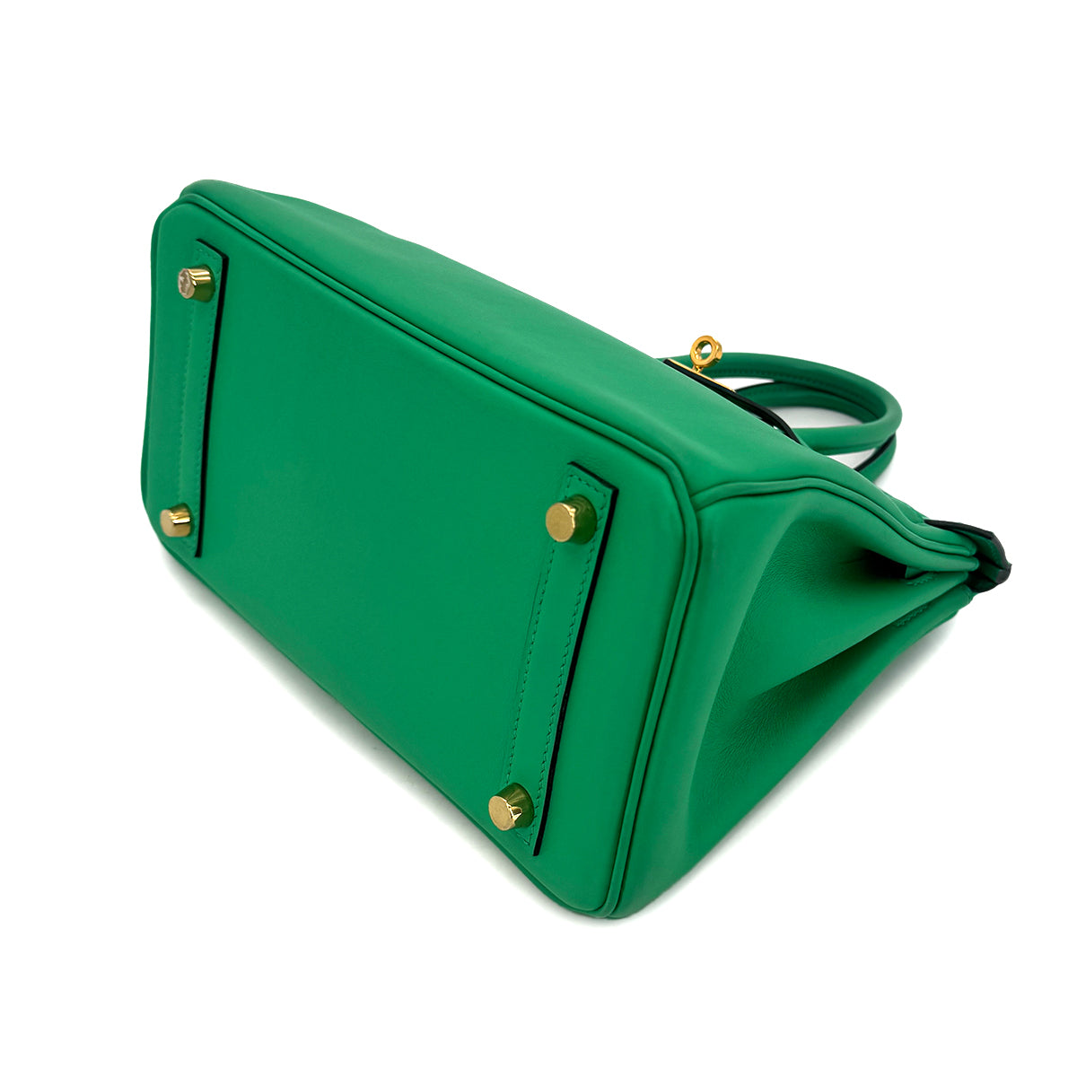 HERMES BIRKIN 25 MINT SWIFT HAND BAG U GHW 90300007