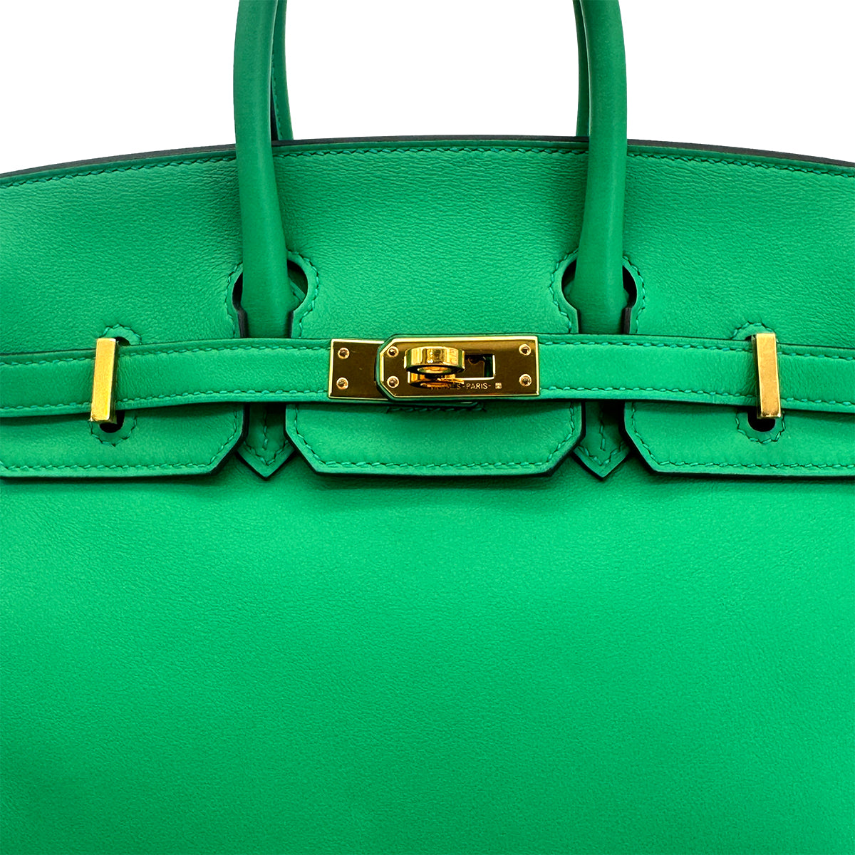 HERMES BIRKIN 25 MINT SWIFT HAND BAG U GHW 90300007