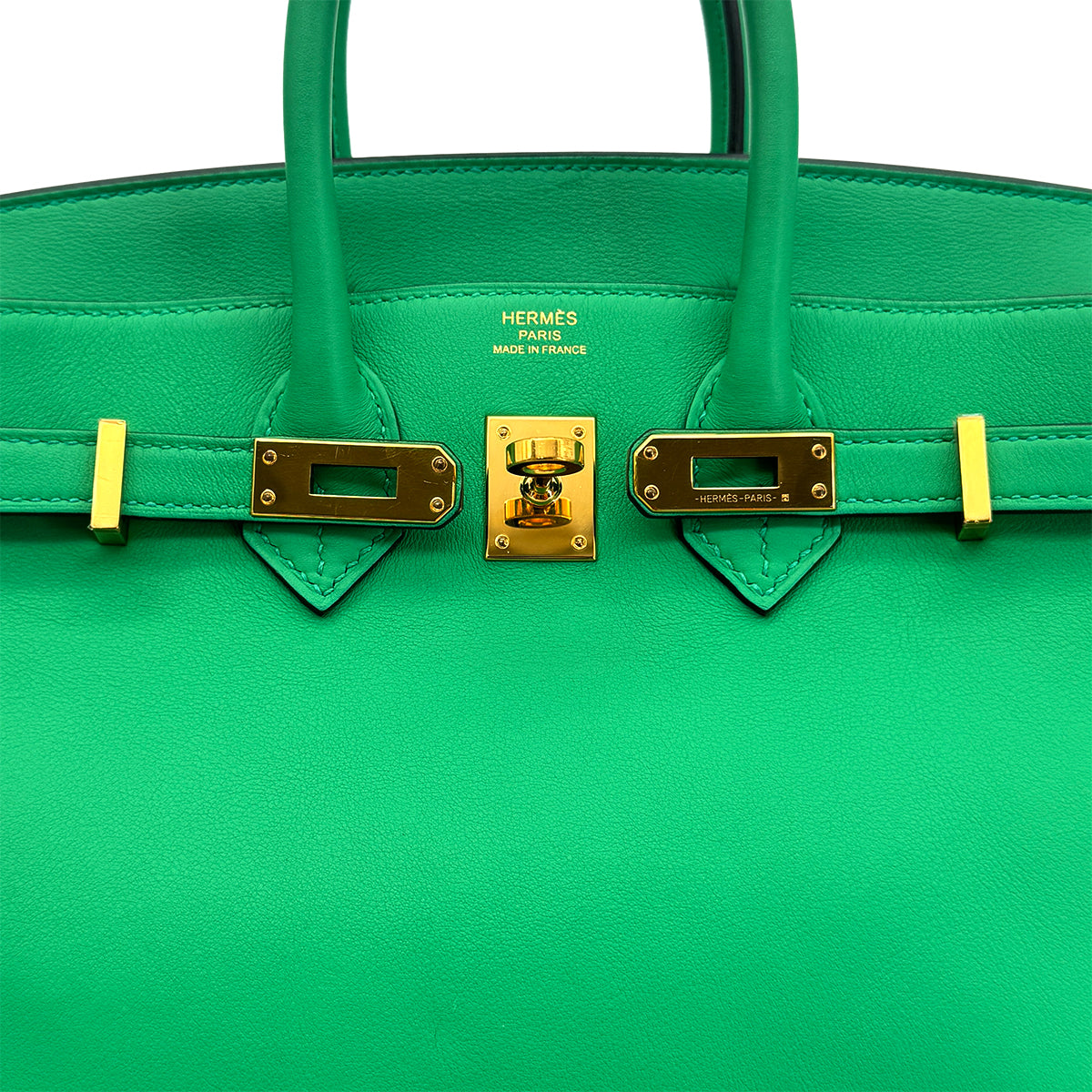HERMES BIRKIN 25 MINT SWIFT HAND BAG U GHW 90300007