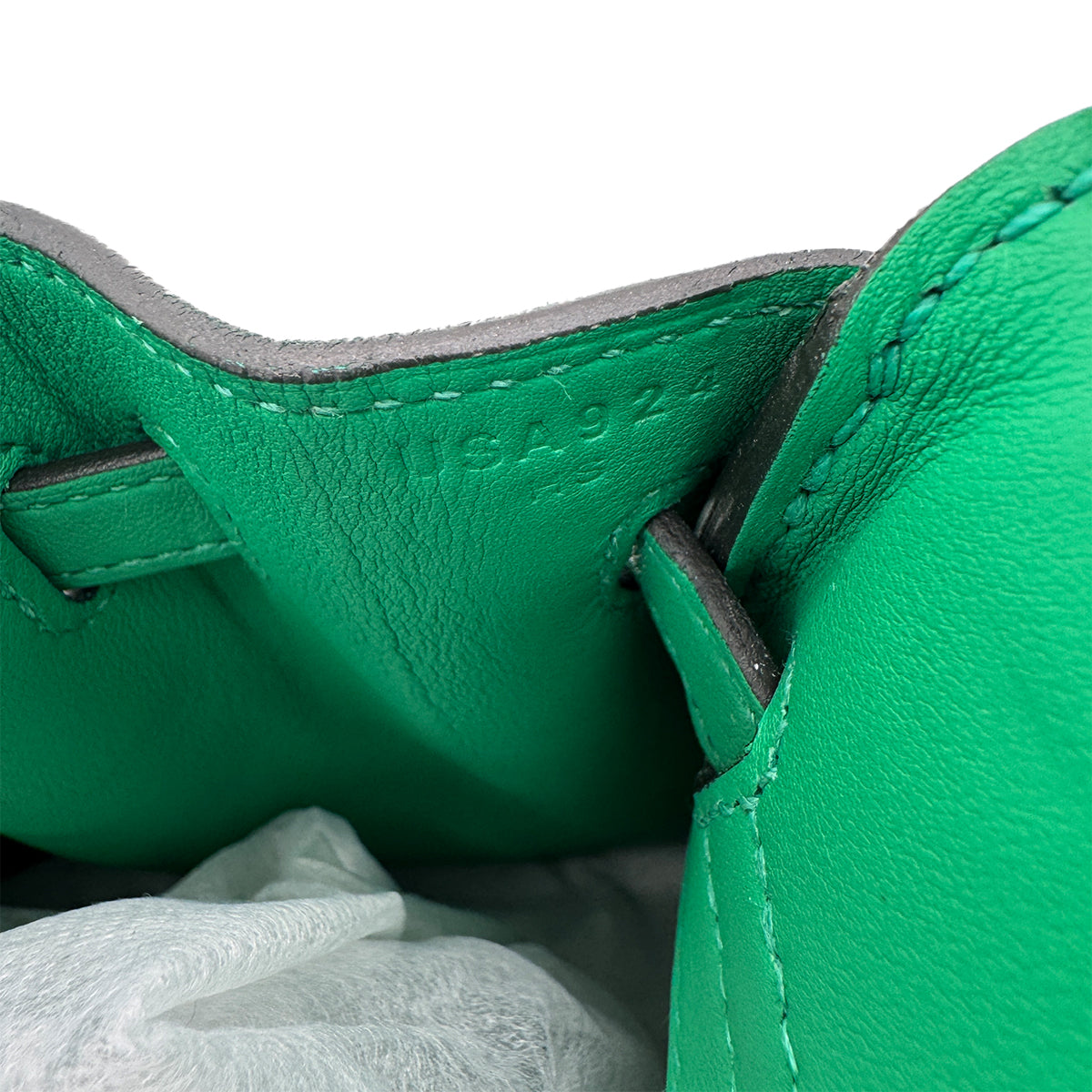 HERMES BIRKIN 25 MINT SWIFT HAND BAG U GHW 90300007