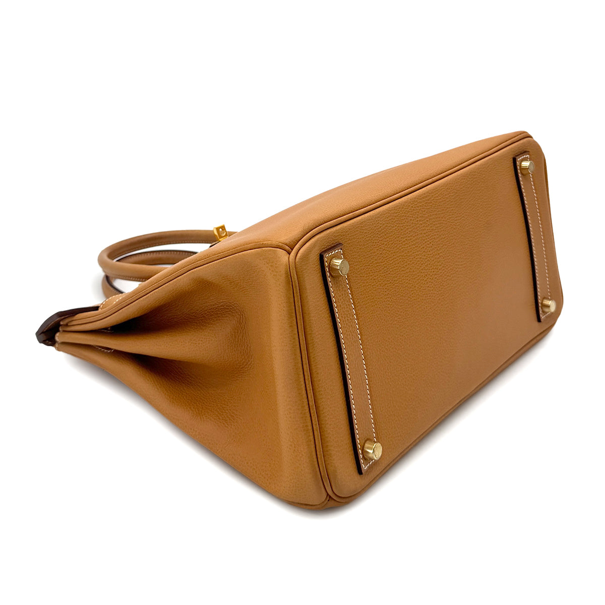 HERMES HAUT A COURROIES 32 NATUREL VACHE LIEGEE HAND BAG □H GHW 90300008