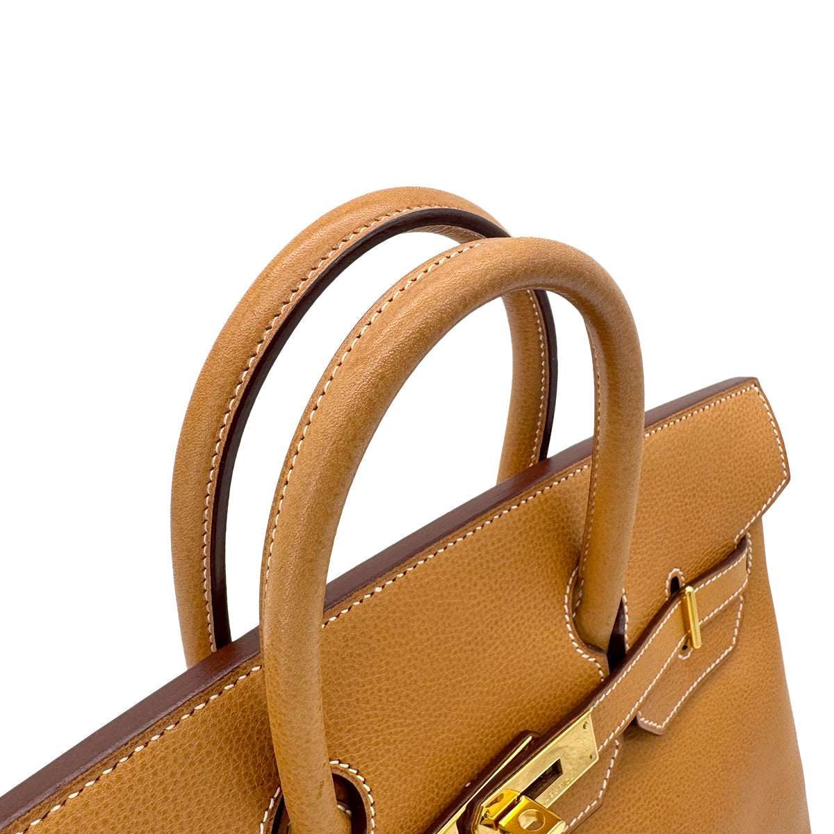 HERMES HAUT A COURROIES 32 NATUREL VACHE LIEGEE HAND BAG □H GHW 90300008