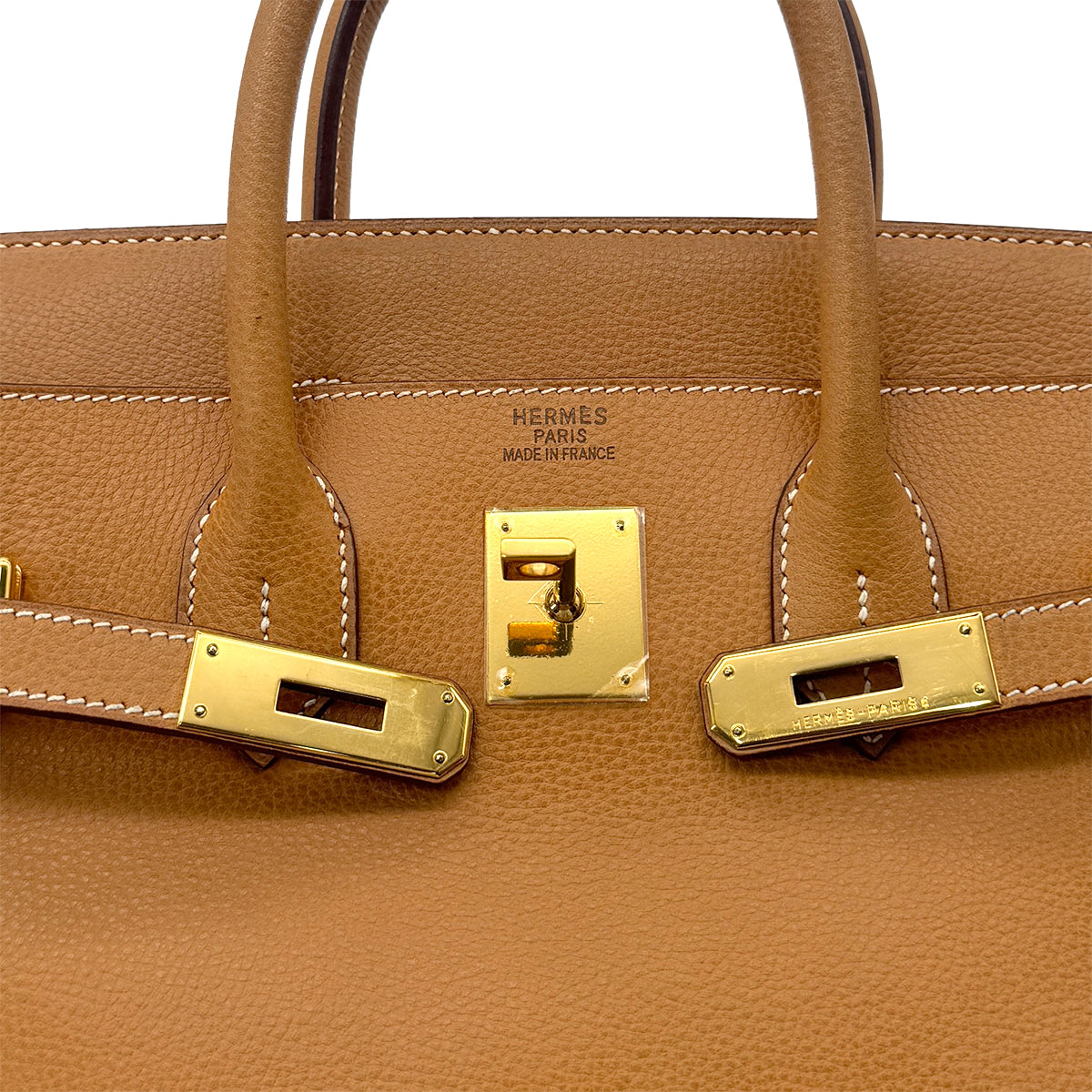 HERMES HAUT A COURROIES 32 NATUREL VACHE LIEGEE HAND BAG □H GHW 90300008