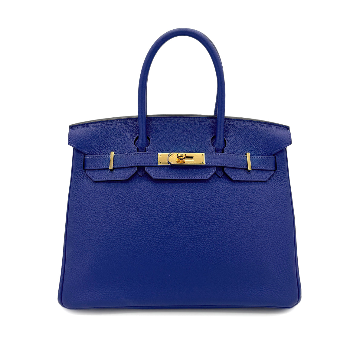 HERMES BIRKIN 30 BLUE ELECTRIQUE TAURILLON CLEMENCE HAND BAG X GHW 90300014