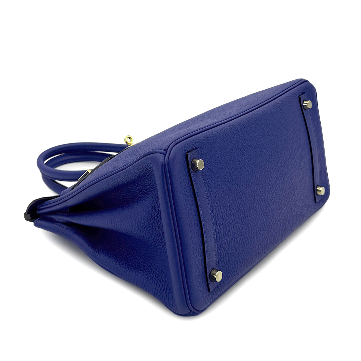 HERMES BIRKIN 30 BLUE ELECTRIQUE TAURILLON CLEMENCE HAND BAG X GHW 90300014