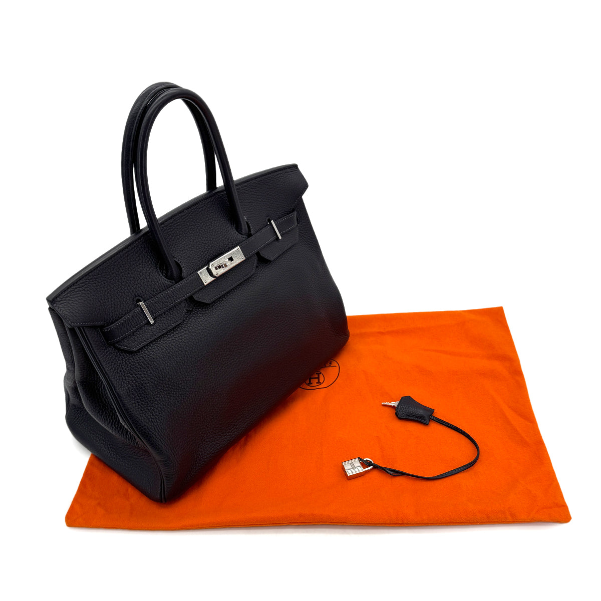 HERMES BIRKIN 35 BLUE INDIGO TAURILLON CLEMENCE HAND BAG □H SHW 90300017