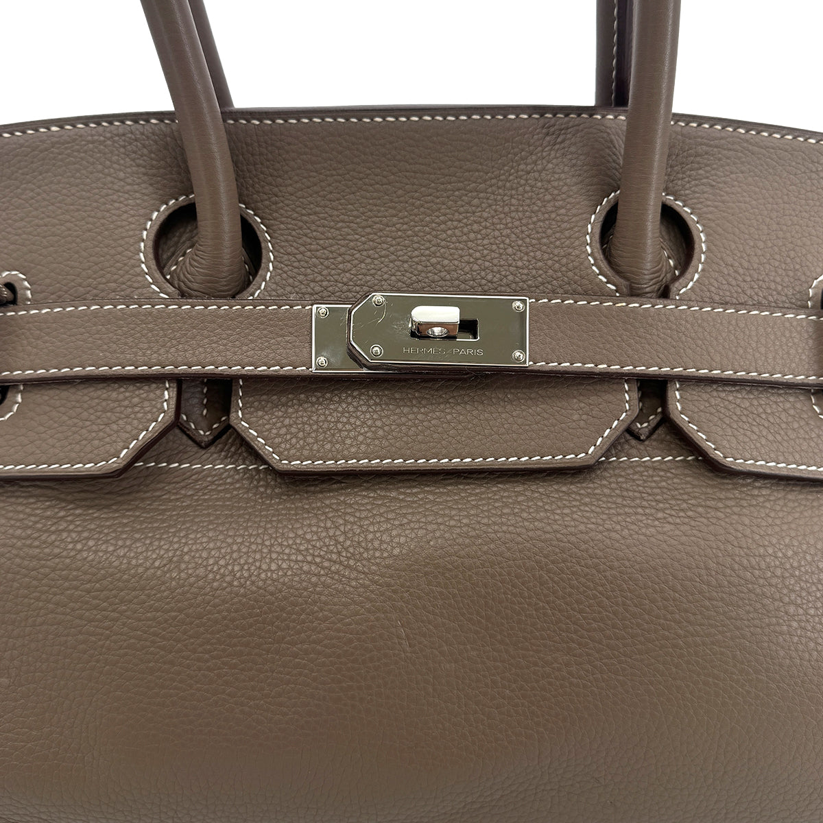 HERMES SHOULDER BIRKIN 42 ETOUPE TAURILLON CLEMENCE HAND BAG □L SHW 90300547