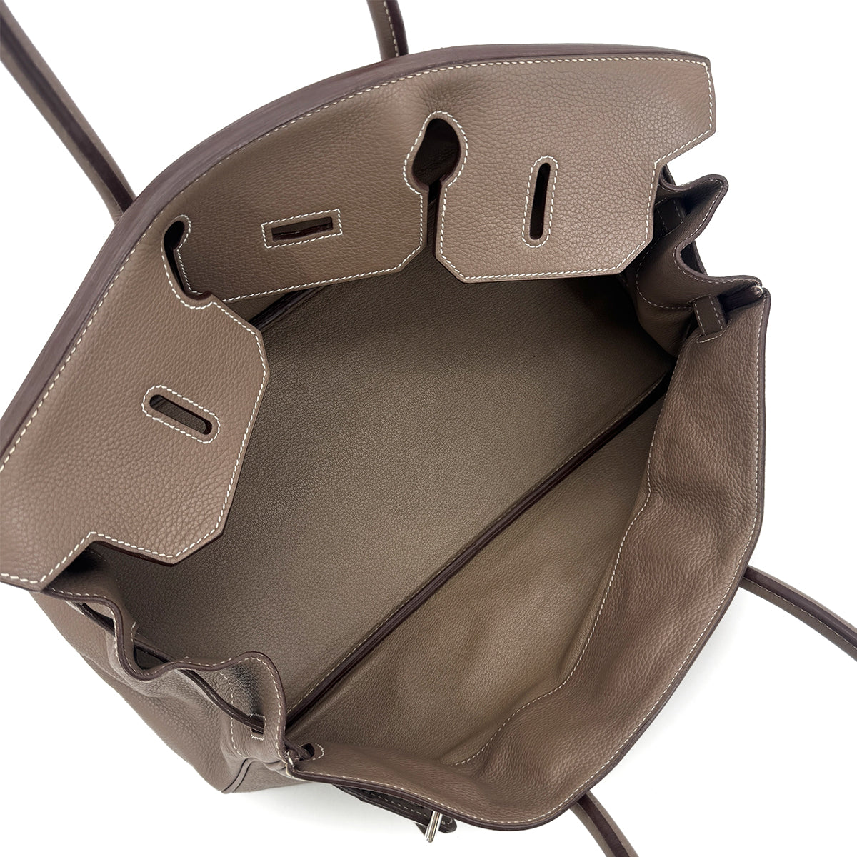 HERMES SHOULDER BIRKIN 42 ETOUPE TAURILLON CLEMENCE HAND BAG □L SHW 90300547