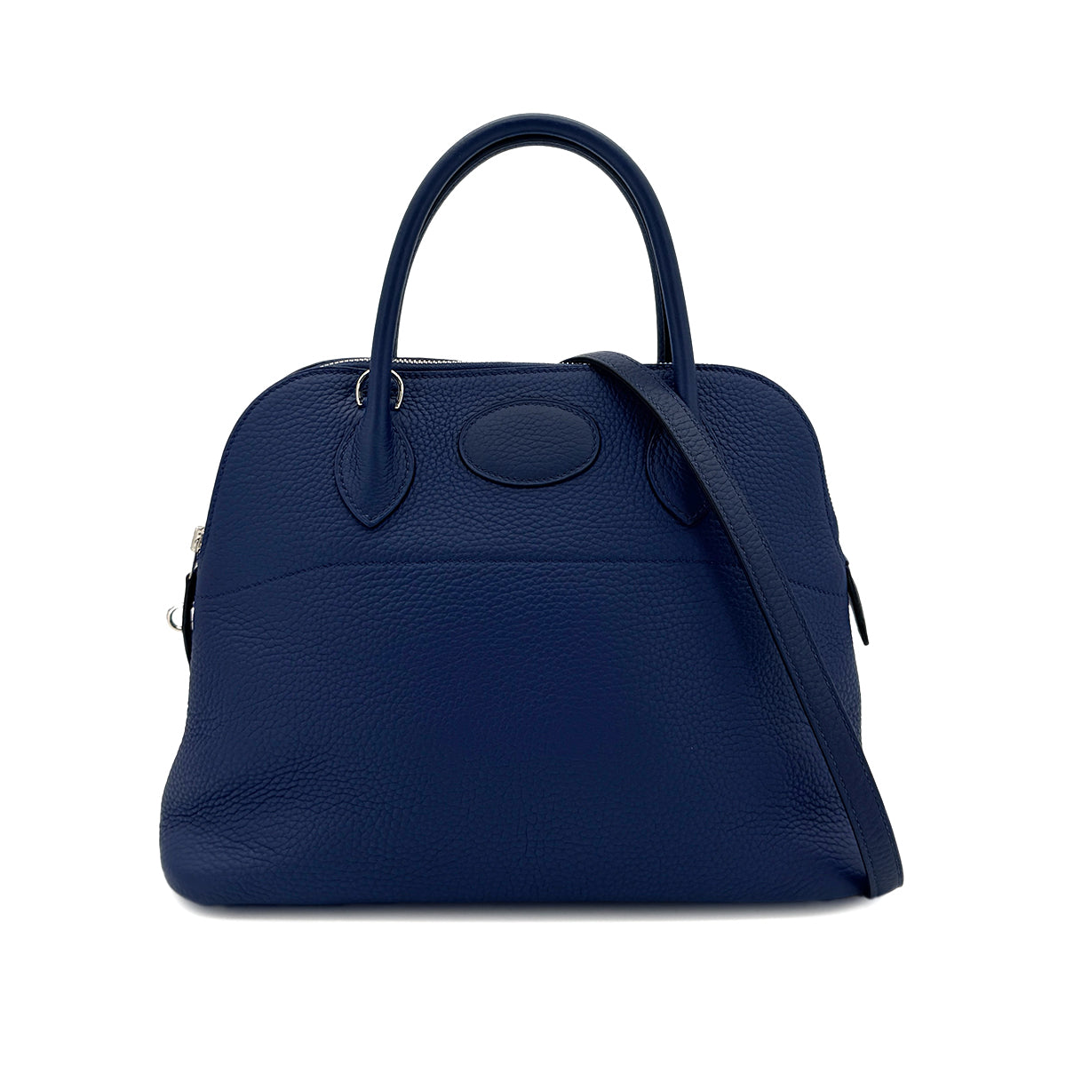HERMES BOLIDE 31 BLUE SAPHIR TAURILLON CLEMENCE HAND SHOULDER BAG □Q SHW 90300548