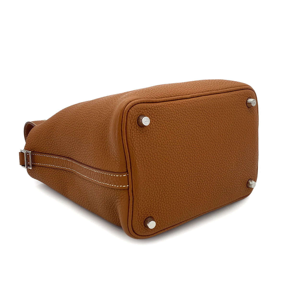 HERMES PICOTIN LOCK PM GOLD TAURILLON CLEMENCE HAND BAG □Q SHW 90300550