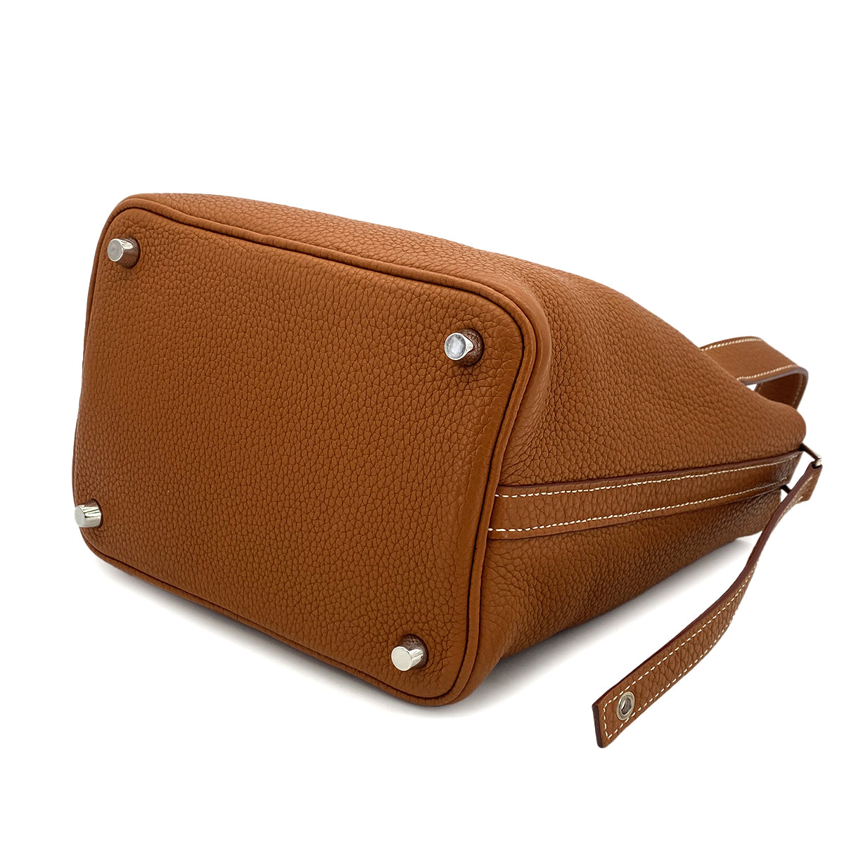 HERMES PICOTIN LOCK PM GOLD TAURILLON CLEMENCE HAND BAG □Q SHW 90300550