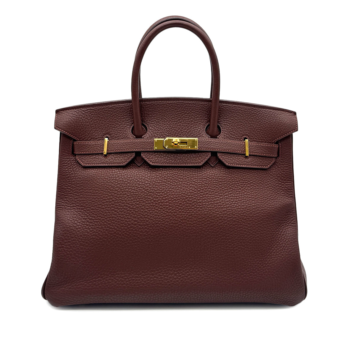 HERMES BIRKIN 35 MARRON FONCE TOGO HAND BAG □C GHW 90300551