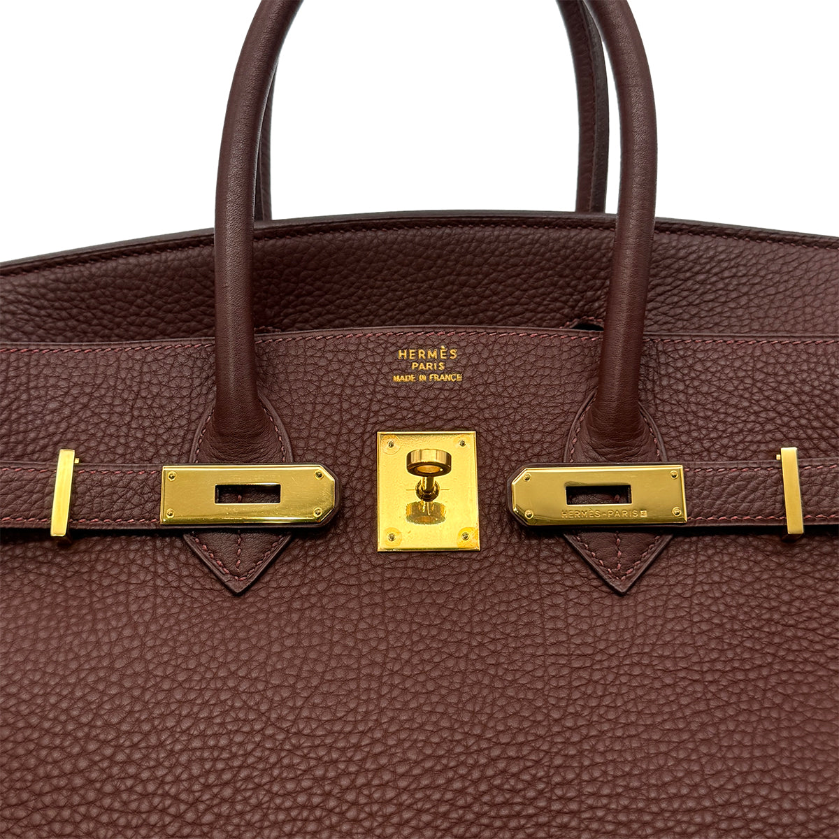 HERMES BIRKIN 35 MARRON FONCE TOGO HAND BAG □C GHW 90300551