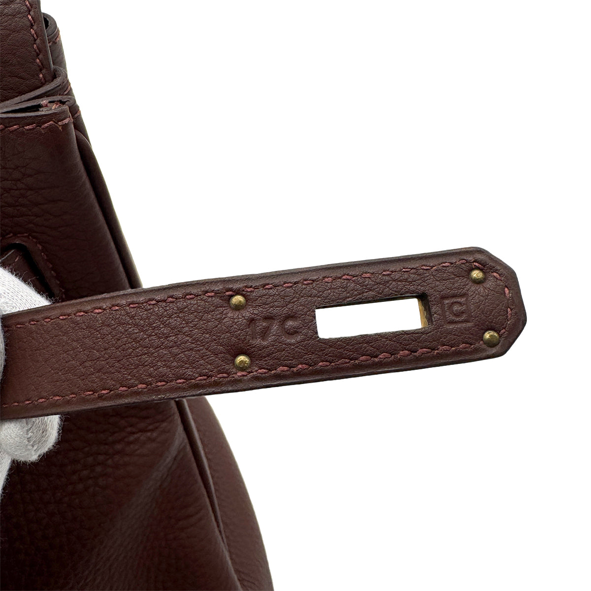 HERMES BIRKIN 35 MARRON FONCE TOGO HAND BAG □C GHW 90300551