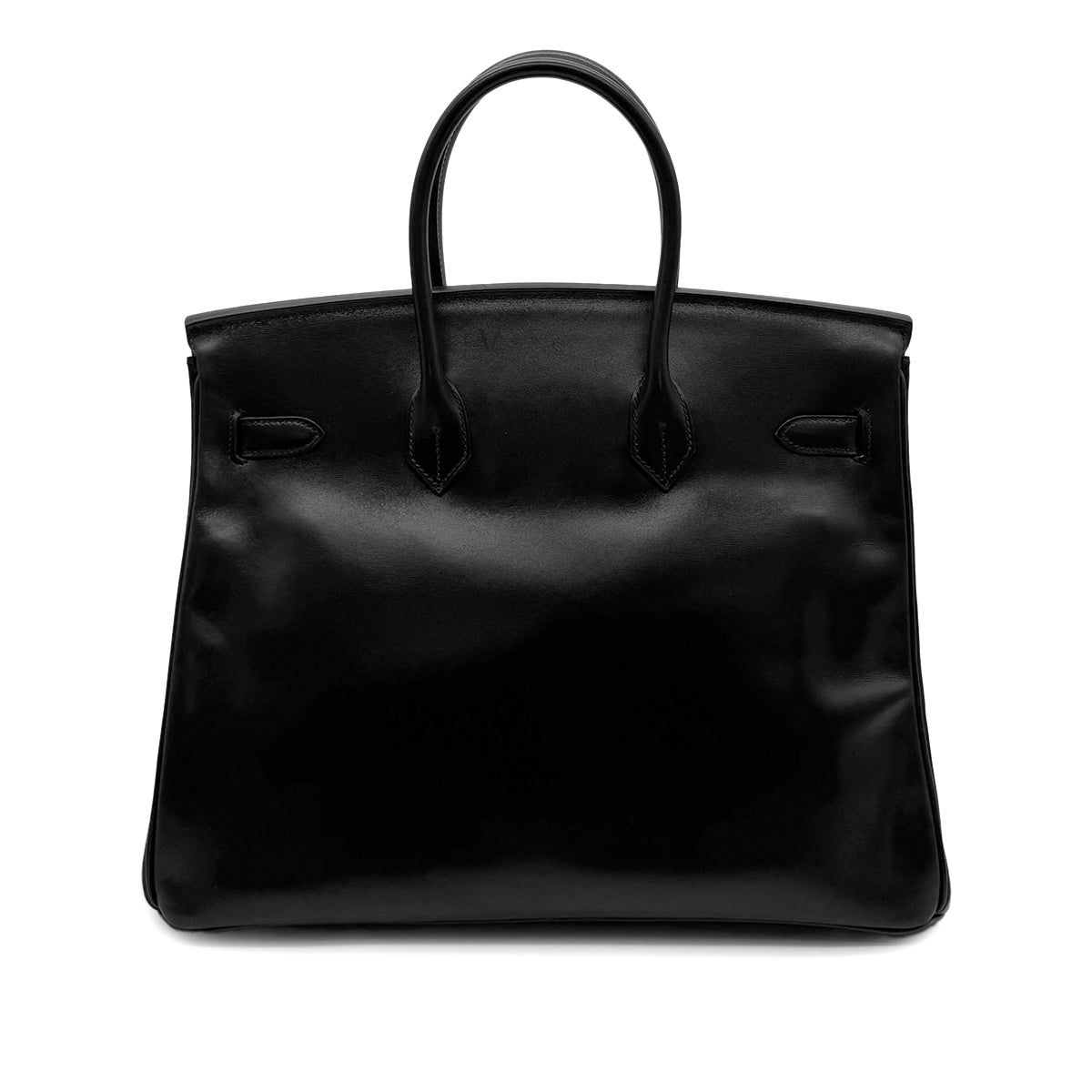 HERMES BIRKIN 35 BLACK BOX CALF HAND BAG □C GHW 90300552