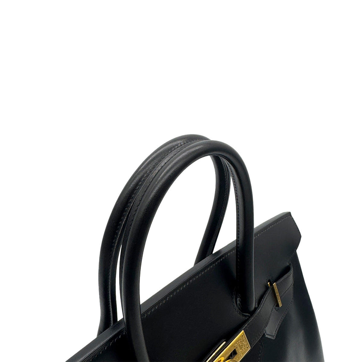 HERMES BIRKIN 35 BLACK BOX CALF HAND BAG □C GHW 90300552