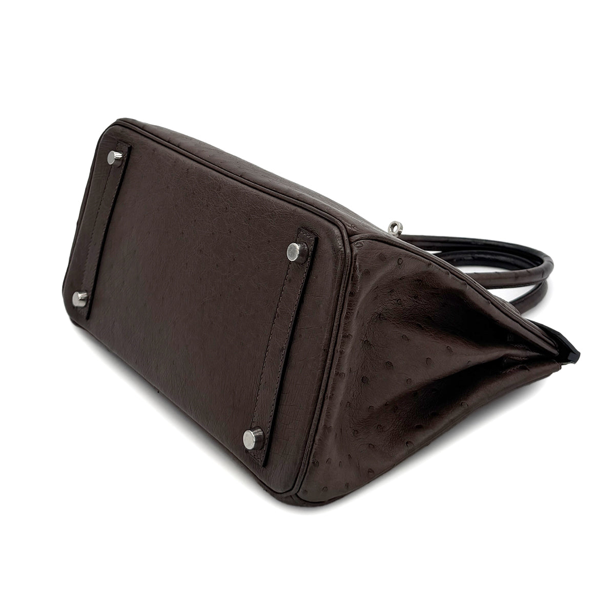 HERMES BIRKIN 30 BROWN OSTRICH HAND BAG □N SHW 90300555