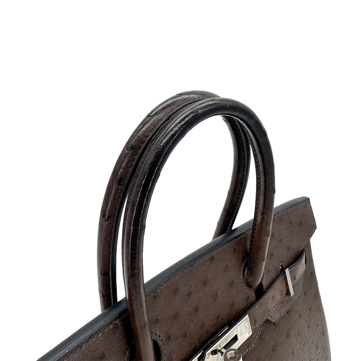 HERMES BIRKIN 30 BROWN OSTRICH HAND BAG □N SHW 90300555
