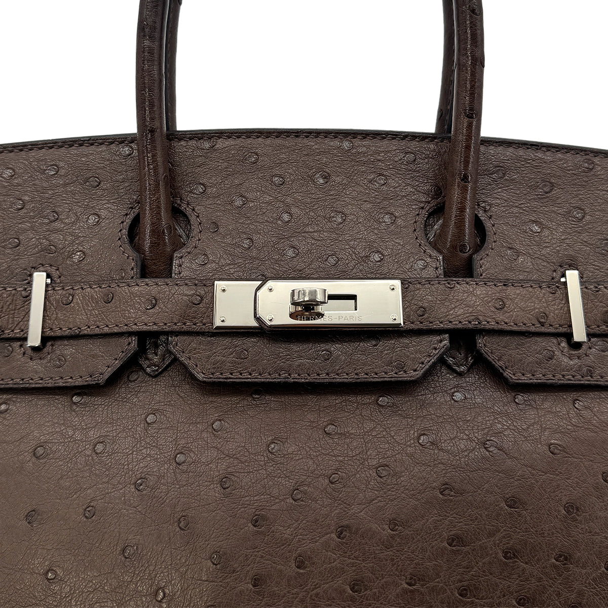 HERMES BIRKIN 30 BROWN OSTRICH HAND BAG □N SHW 90300555