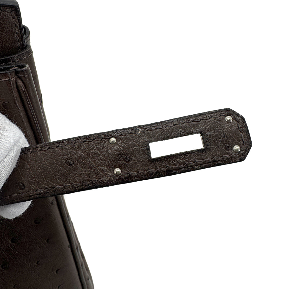 HERMES BIRKIN 30 BROWN OSTRICH HAND BAG □N SHW 90300555