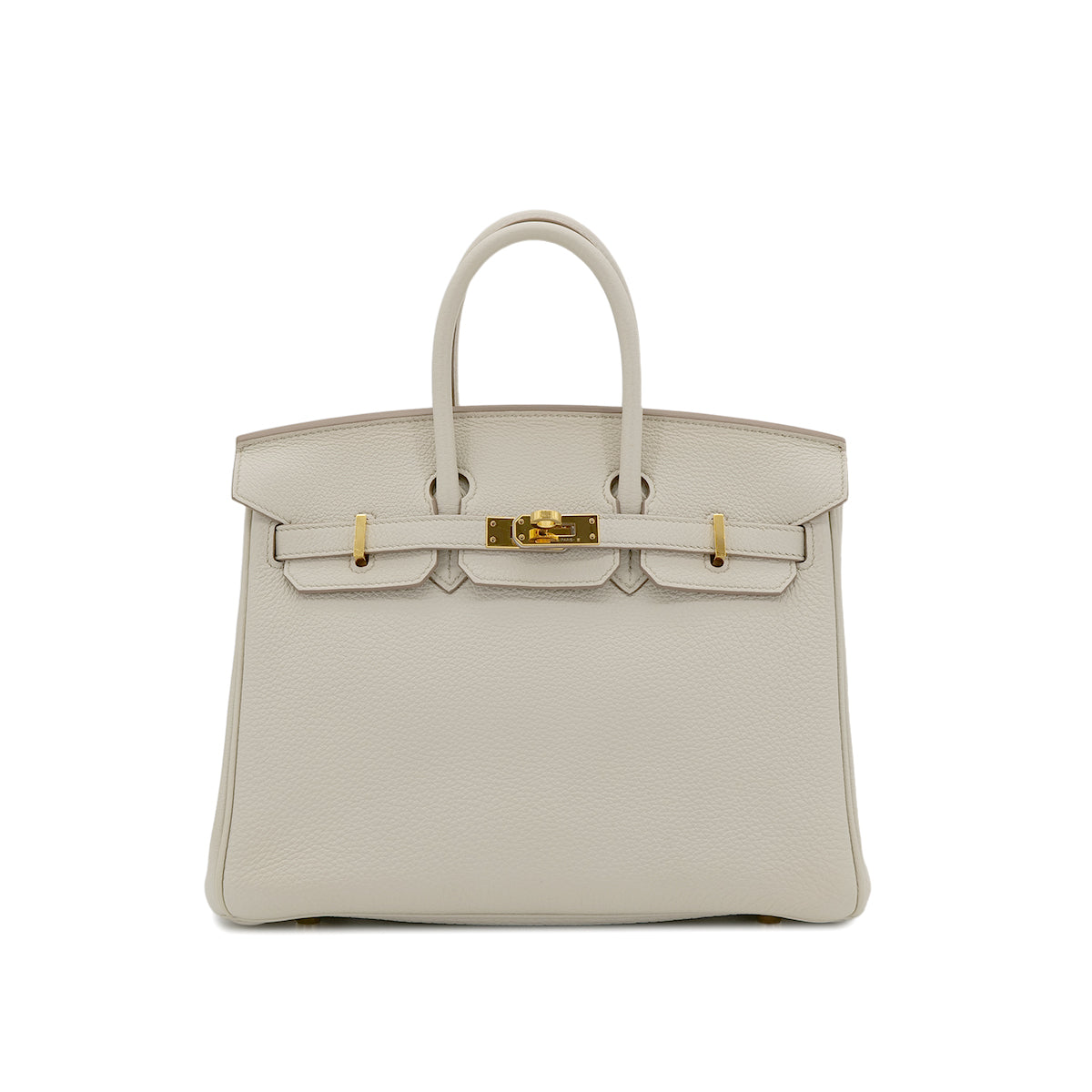 HERMES BIRKIN 25 BETON TOGO HAND BAG U GHW 90300556