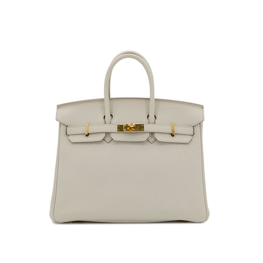 HERMES BIRKIN 25 BETON TOGO HAND BAG U GHW 90300556