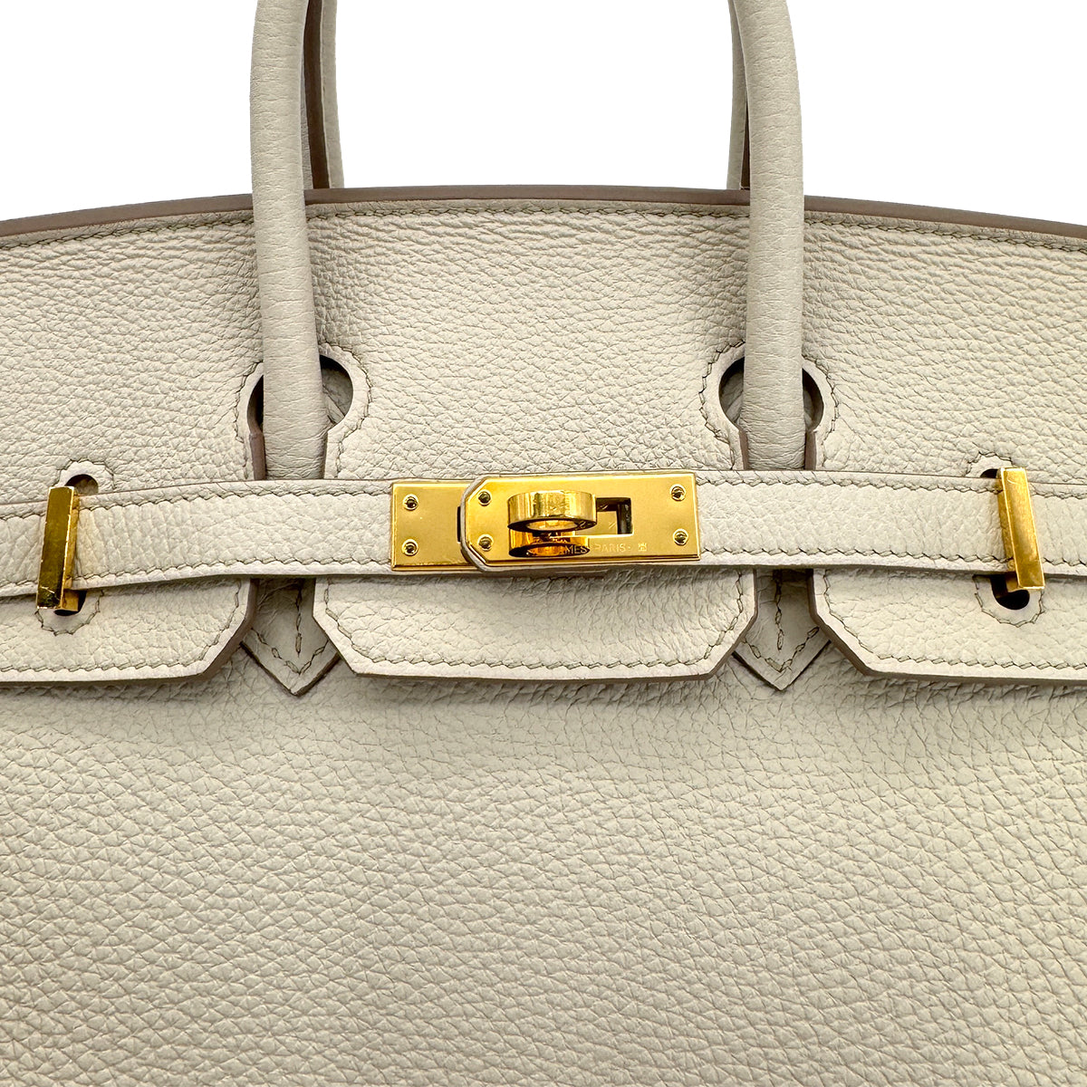 HERMES BIRKIN 25 BETON TOGO HAND BAG U GHW 90300556