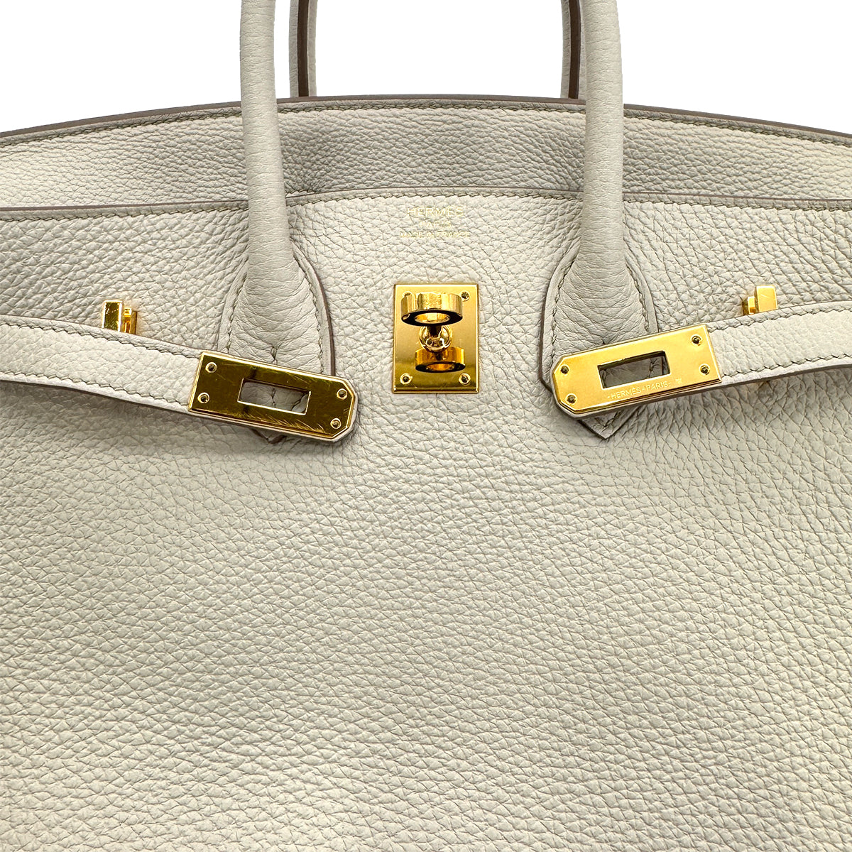 HERMES BIRKIN 25 BETON TOGO HAND BAG U GHW 90300556