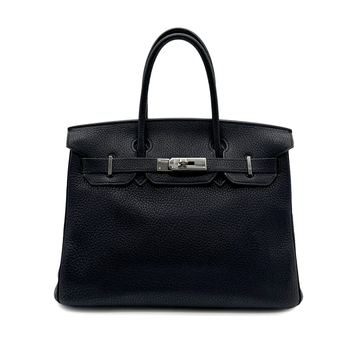 HERMES BIRKIN 30 BLACK TOGO HAND BAG □J SHW 90300574