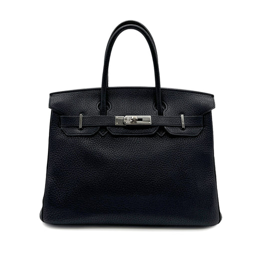 HERMES BIRKIN 30 BLACK TOGO HAND BAG □J SHW 90300574