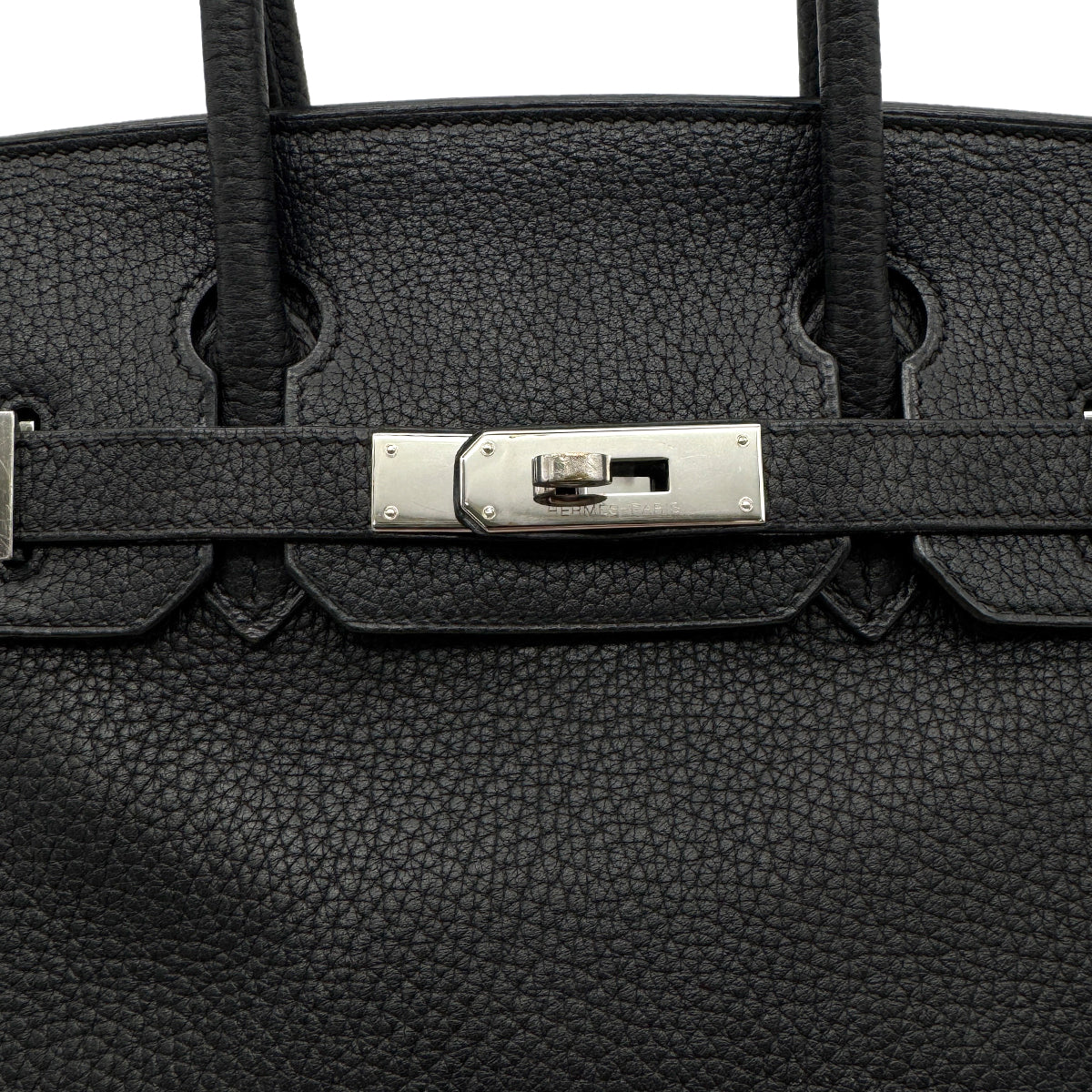 HERMES BIRKIN 30 BLACK TOGO HAND BAG □J SHW 90300574