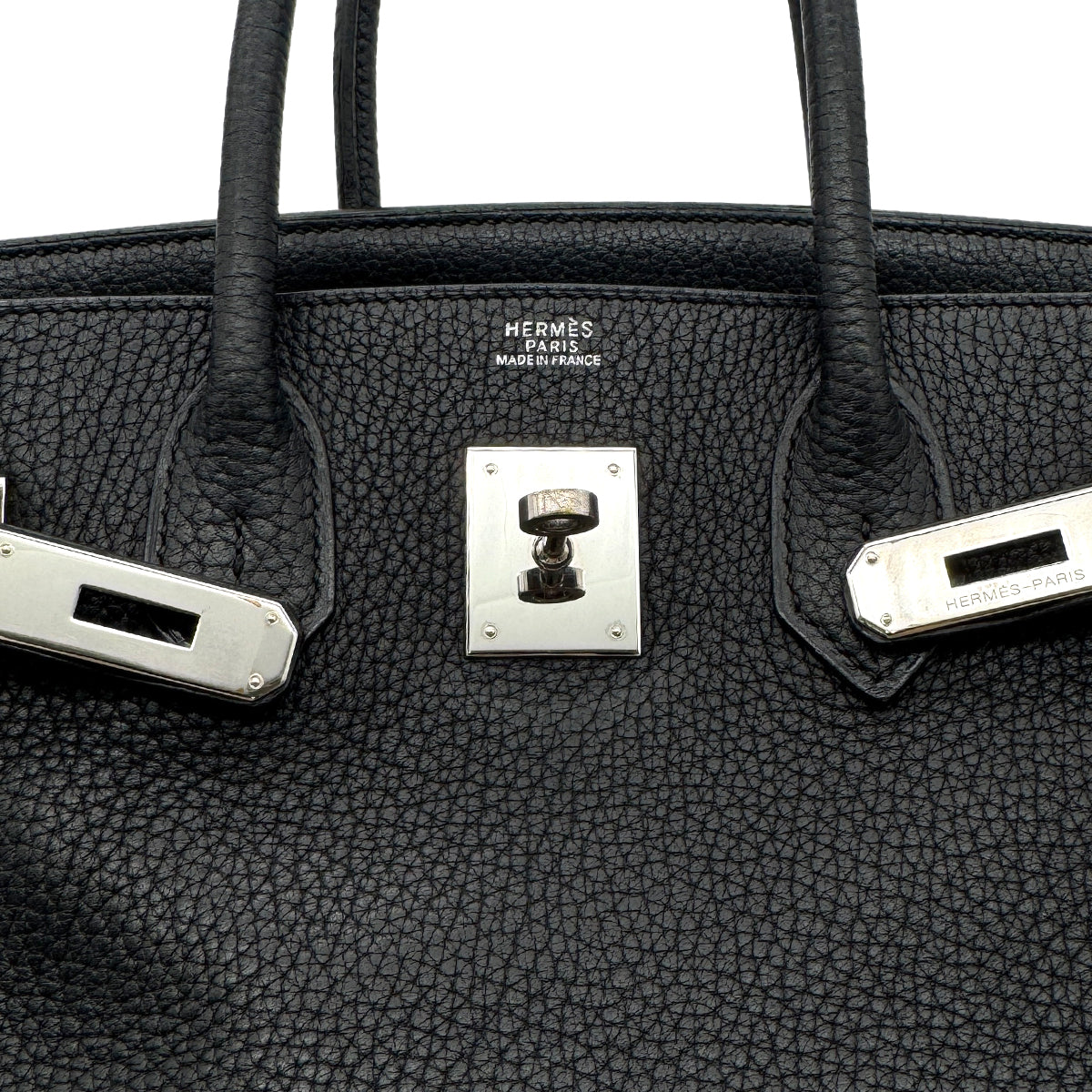 HERMES BIRKIN 30 BLACK TOGO HAND BAG □J SHW 90300574