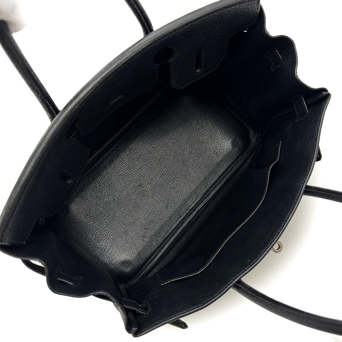 HERMES BIRKIN 30 BLACK TOGO HAND BAG □J SHW 90300574