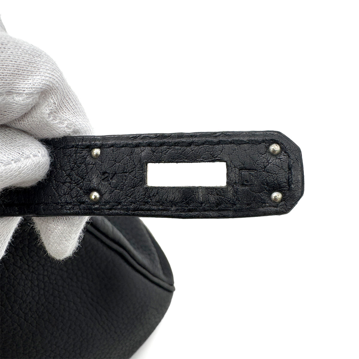 HERMES BIRKIN 30 BLACK TOGO HAND BAG □J SHW 90300574