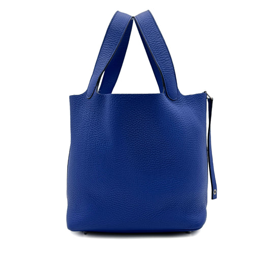 HERMES PICOTIN LOCK MM BLUE ROYAL TAURILLON CLEMENCE HAND BAG U SHW 90300852