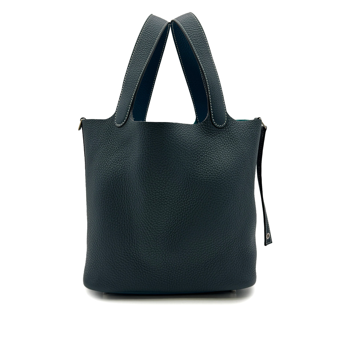 HERMES PICOTIN LOCK CASAQUE MM VERT CYPRES VERT BOSPHORE TAURILLON CLEMENCE HAND BAG Z SHW 90300854