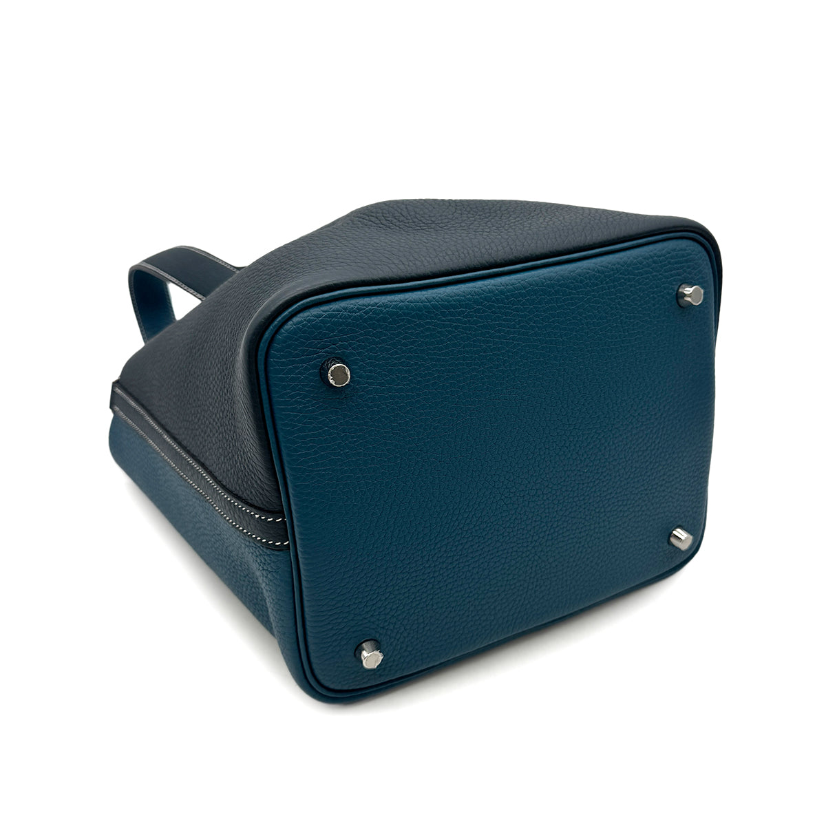 HERMES PICOTIN LOCK CASAQUE MM VERT CYPRES VERT BOSPHORE TAURILLON CLEMENCE HAND BAG Z SHW 90300854