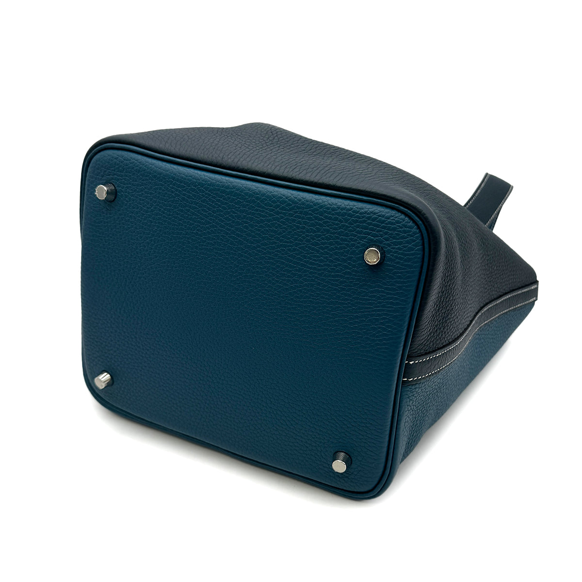 HERMES PICOTIN LOCK CASAQUE MM VERT CYPRES VERT BOSPHORE TAURILLON CLEMENCE HAND BAG Z SHW 90300854