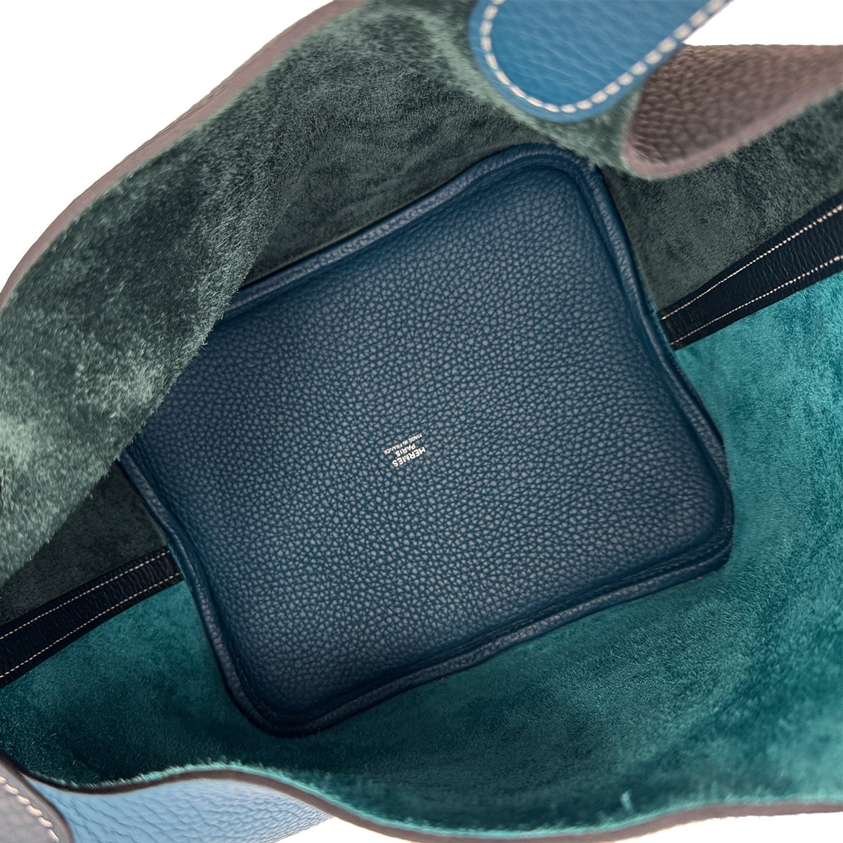 HERMES PICOTIN LOCK CASAQUE MM VERT CYPRES VERT BOSPHORE TAURILLON CLEMENCE HAND BAG Z SHW 90300854