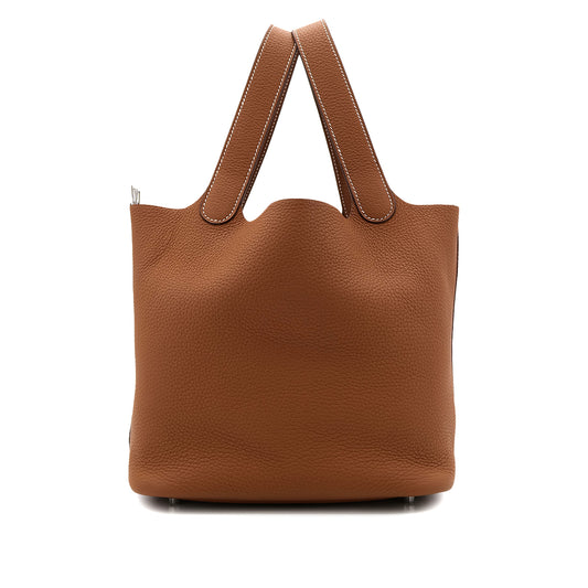 HERMES PICOTIN LOCK MM GOLD TAURILLON CLEMENCE HAND BAG Z SHW 90300866