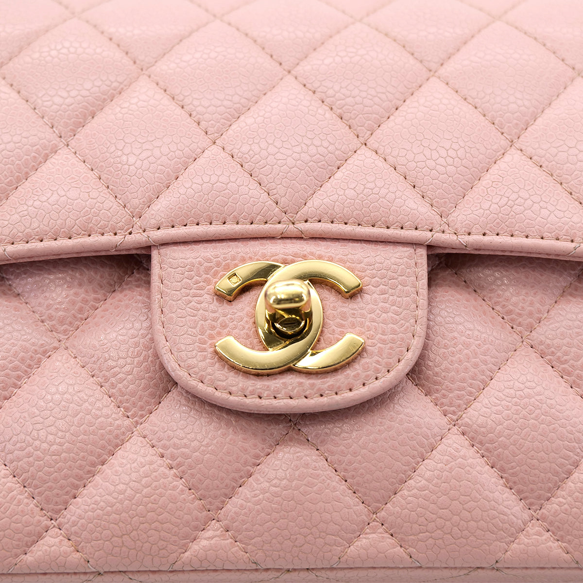 CHANEL VINTAGE CLASSIC FLAP SMALL CHAIN SHOULDER BAG PINK CAVIAR SKIN 90301012