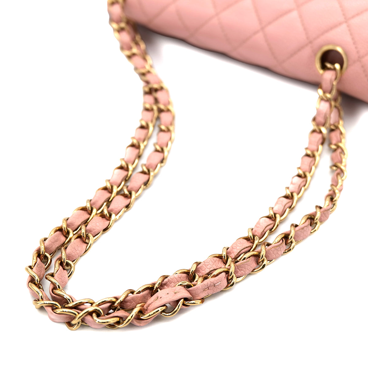 CHANEL VINTAGE CLASSIC FLAP SMALL CHAIN SHOULDER BAG PINK CAVIAR SKIN 90301012