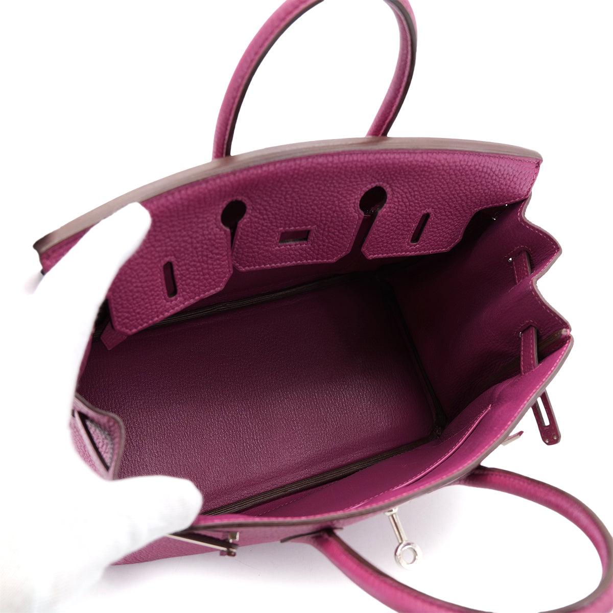 HERMES BIRKIN 25 TOSCA TOGO HAND BAG □O SHW 90301018