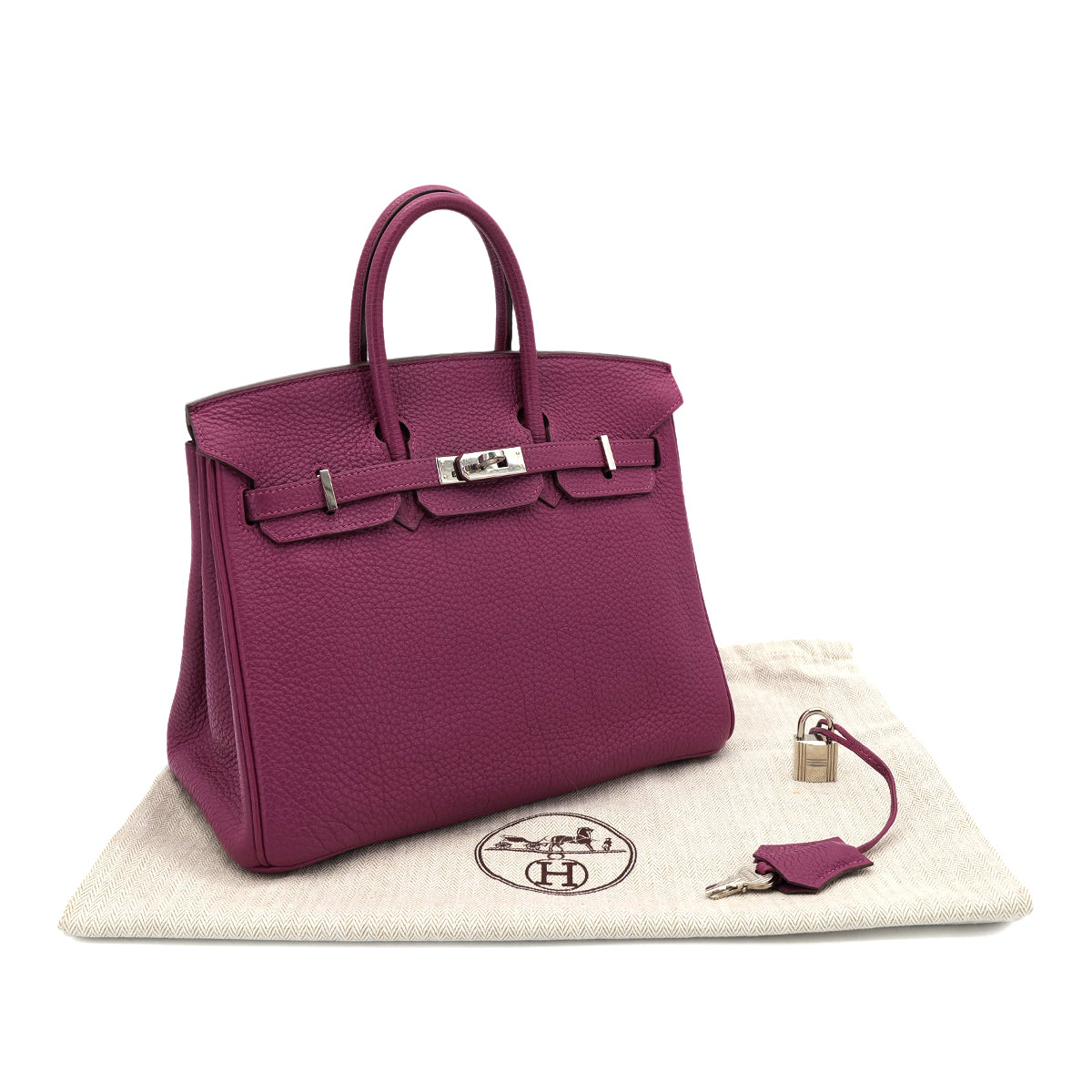 HERMES BIRKIN 25 TOSCA TOGO HAND BAG □O SHW 90301018