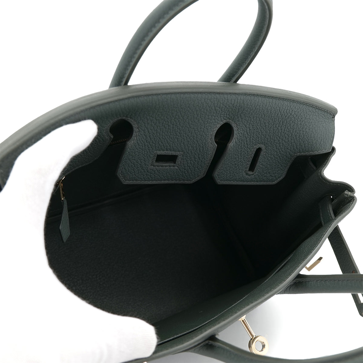 HERMES BIRKIN 25 VERT MANGROVE TOGO HAND BAG K GHW 90301083