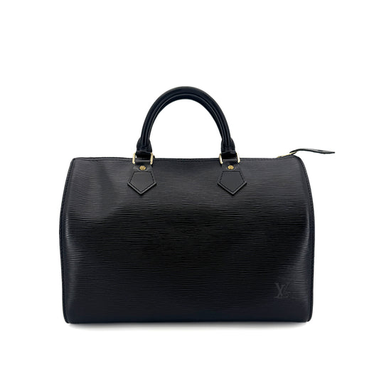 LOUIS VUITTON EPI SPEEDY 30 HAND BAG NOIR LEATHER M59022 90301084