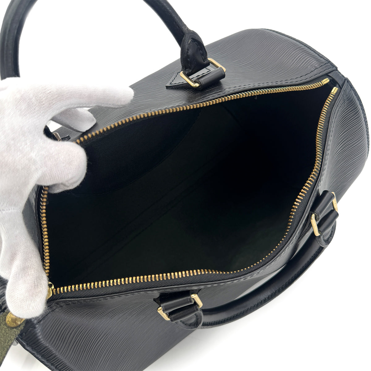 LOUIS VUITTON EPI SPEEDY 30 HAND BAG NOIR LEATHER M59022 90301084