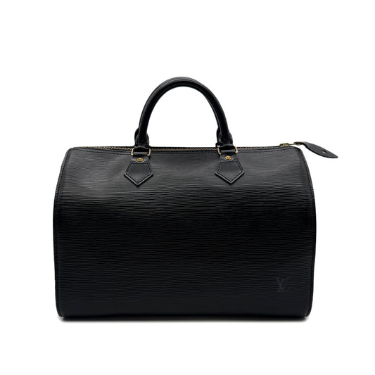 LOUIS VUITTON EPI SPEEDY 30 HAND BAG NOIR LEATHER M59022 90301085