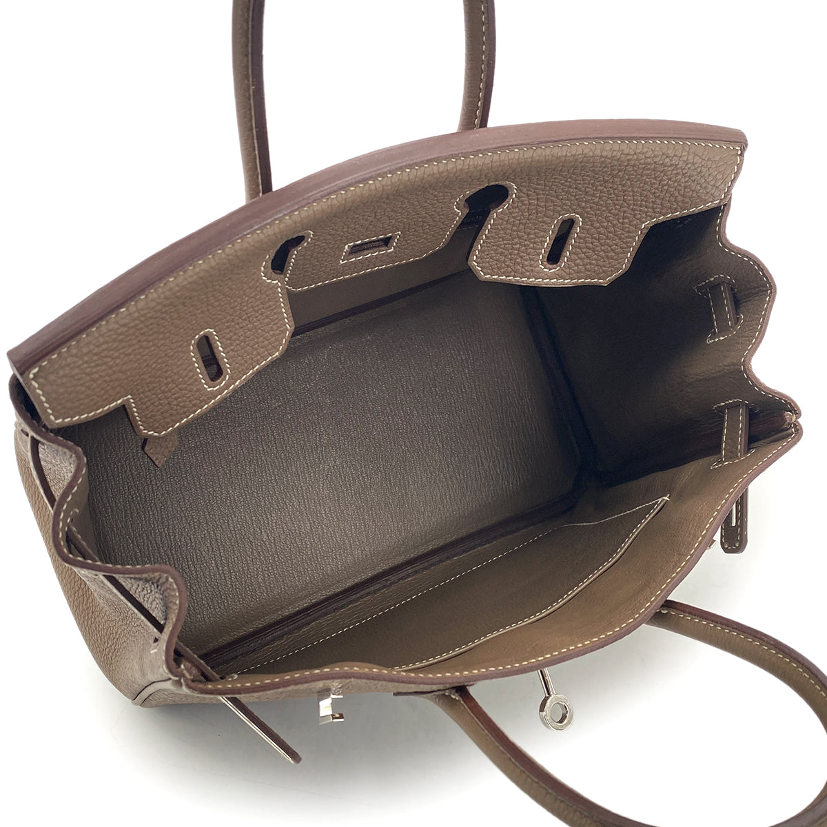 HERMES BIRKIN 25 ETOUPE TOGO HAND BAG □O SHW 90301086